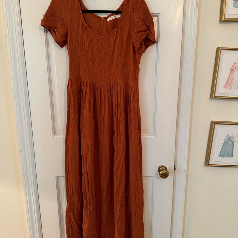 Christy Dawn Elegant Rust Dress